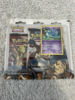 Pokemon TCG XY Steam Siege 3-Pack Blister Azelf Promo XY142 - Factory Sealed - Image 1 of 4