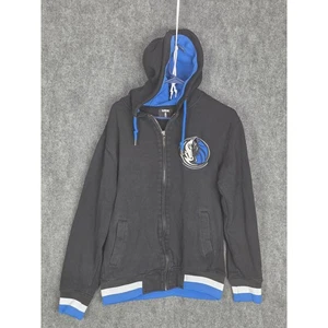 Dallas Mavericks Unk NBA Hoodie Full Zip Black Blue Mens Small Basketball Sporty - Picture 1 of 12