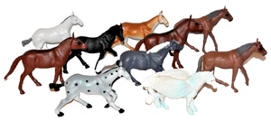 Lot Of 10 Greenbrier Horse & Pegasus Models PVC Plastic 4 1/2" Tall - Picture 1 of 5