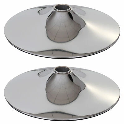 2er-Set Bodenteller Fußteller für Barhocker Drehstuhl Esszimmerstuhl, chrom - Bild 1 von 4