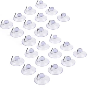 Saughaken Haken Saugnapf Saugknopf transparent Handtuchhalter Saugnäpfe 24er Set - Bild 1 von 3