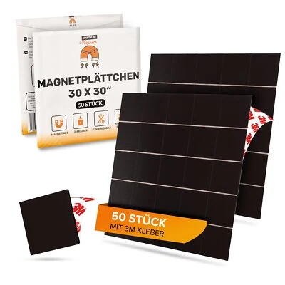 JAWA Magnetplättchen selbstklebend 3M - 50 Stück Magnet Klebeplättchen - 30x3... - Bild 1 von 4