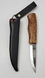 Kay Vikström Finland Hand Made Forged Blade Puukko Knife w/ Sheath E305 - Picture 1 of 15