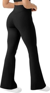 10-Women Yoga Pants Bootcut Flare Leggings Bell Bottom High-Waist Tummy Contr(S) - Picture 1 of 9