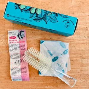 NEW Vintage FULLER Crescent Bristlecomb #530 Hairbrush Lucite Nylon Bristles NOS - Picture 1 of 6