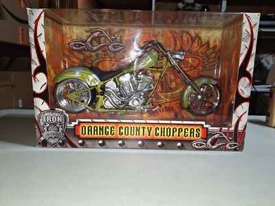 Orange County Choppers Iron Legends Green Silver Emerald Flame Motorcycle NIB - Image 1 of 4