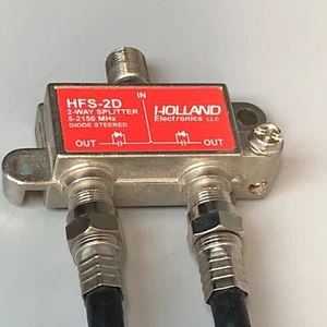 Holland HFS-2D 2-Way Coax Splitter Dish Network - Picture 1 of 2