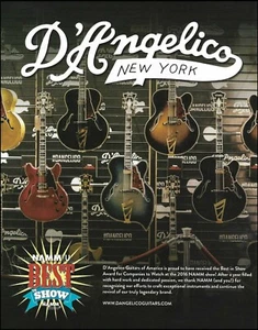 D'Angelico serie Nueva York 2017 modelos de guitarra eléctrica anuncio impresión - Imagen 1 de 3