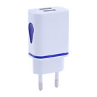 3pcs Universal Home Travel Charger Plug Water Drop Shape LED Light Dual USB