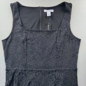 White House Black Market Fit n Flare Spitzenkleid Gr. 14 ärmellos eckiger Ausschnitt neu mit Etikett - Bild 1 von 7