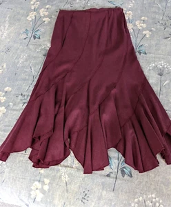 PRINCIPLES - Burgandy Long Panelled Lined Skirt - Size 12 - Picture 1 of 7
