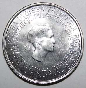 LUXEMBURG 1963 (ND) SILVER 250 Francs Millennium of Luxemburg City KM 53.1 - Picture 1 of 6