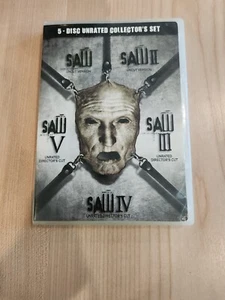 Saw DVD Unrated Collectors Set Directors Cut 1-5 horror Halloween - Picture 1 of 3