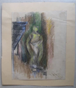 Representación cubista de escultura desnuda. Firmado y fechado 1923 - Imagen 1 de 1