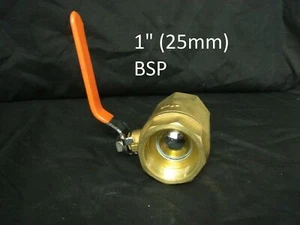 1" (25mm) Brass Ball Valve with Female to Female BSP Thread - Picture 1 of 4