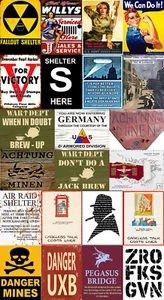 Multi-Listing Military WW1 WW2 Falklands nostalgia retro metal plaques signs - Picture 1 of 24