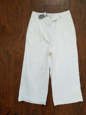 Новый с Ярлыками Белый дом черный рынок мягкая драпировка пляж полоски CULOTTES широкие ноги урожая брюки - Изображение 1 из 4