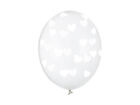 Ballons 30cm, Herzen, Crystal Clear (1 VPE / 6 Stk.)