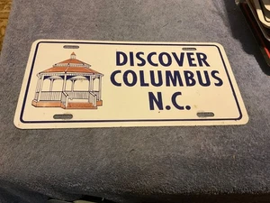 Discover Columbus North Carolina NC Metal License Plate - Picture 1 of 1