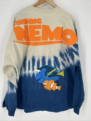 Camiseta Disney Spirit Adulto XL Encontrando Nemo Azul Laranja Dory Marlin Parks Nova Com Etiqueta - Imagem 1 de 4