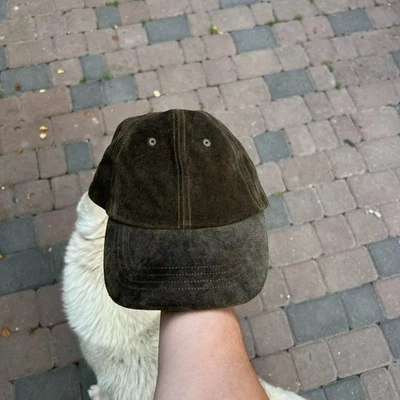 Polo Ralph Lauren Cap Hat Suede Goat Leather Olive NWT - Image 1 of 4