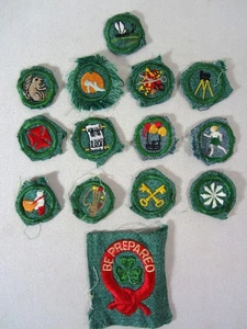 Lot Of 14 Vintage 1940s Girl Scouts Original Patches Badges Be Prepared - Picture 1 of 16
