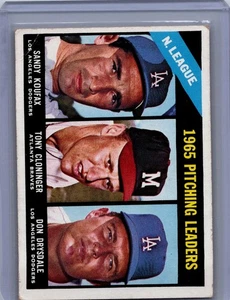 1966 Topps #223 NL 1965 Pitching Leaders Koufax /Cloninger / Drysdale) LL Fair - Picture 1 of 2