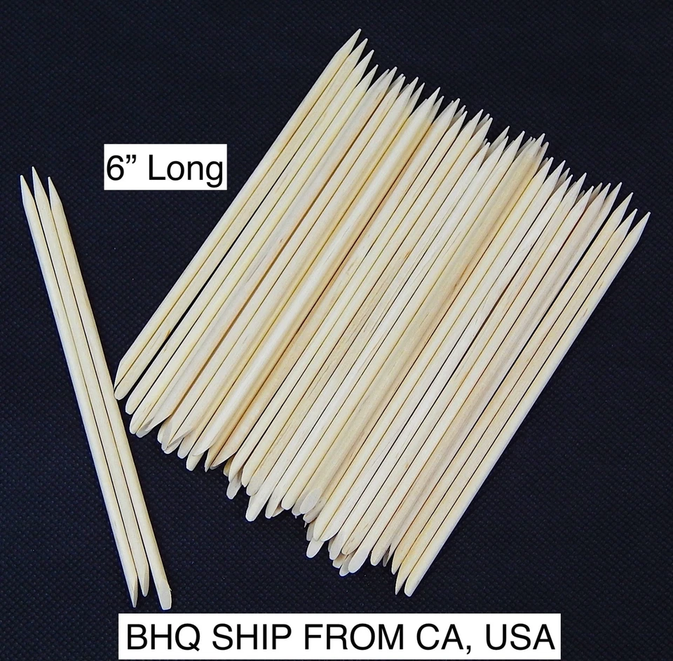 50 PIEZAS PALO MADERA NARANJA 6 PULGADAS DE LARGO Foto 1 de 1