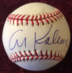 BÉISBOL FIRMADO AL KALINE AUTOGRAFIADO SALÓN DE LA FAMA DE LOS TIGRES DETROIT HOF - Imagen 1 de 4