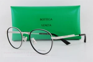 Brand New Bottega Veneta Eyeglass Frames BV 1337/OJ 002 Black/Silver 48mm - Picture 1 of 7