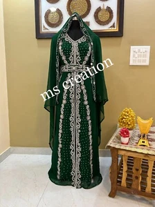 SALE New Royal Islamic Modern Elegant Dubai Moroccan Caftan Arabic Wear Dress 03 - Picture 1 of 5