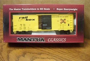 MANTUA CLASSICS/MRC 41' STEEL BOX CAR RAIL BOX HO SCALE #734231 - Picture 1 of 2