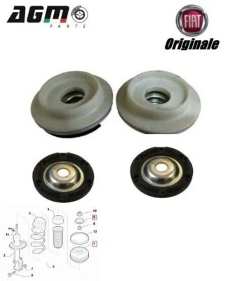 KIT 2 SUPPORTI E PIATTELLI AMMORTIZZATORI ORIGINALI FIAT 500 L PANDA 52027635 - Image 1 of 4