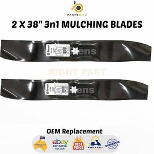 2 X 38" 3n1 Mulching Blades Suits Mtd Ride on Mower 942-0610 942-0610A - Picture 1 of 1
