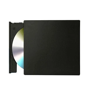 Slim External CD DVD RW Drive USB 2.0 Writer Burner Player Black For Laptop PC m - Afbeelding 1 van 16