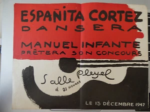Programme decembre 1947 salle pleyel espanita Cortez - Foto 1 di 2