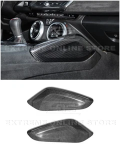 For 16-Up Chevrolet Camaro Interior Carbon Fiber Front Side Knee Pad Panel Cover - Foto 1 di 24