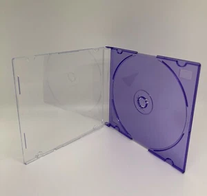 SALE!10 TOP QUALITY 5.2MM NEON SLIM CD JEWEL CASE, PURPLE,K-CDPSSNE-25P(PURPLE) - Picture 1 of 2