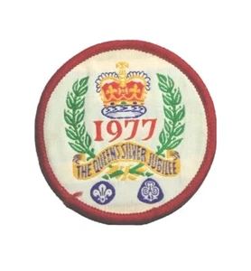 Boy Scouts Of America 3" The Queens Silver Jubilee 1977 Patch Original  - Picture 1 of 3