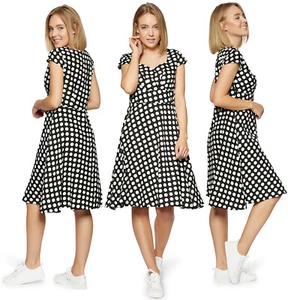 Z13237-K5-1441)DAMEN KLEID MIDIKLEID ABEND PARTY COCKTAIL FEST SCHWARZ NEU GR 36 - Bild 1 von 1