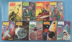 Lot of 9 1973 & '74 Analog Mag. of Science Fact & Fiction G.R.R. Martin Heinein - Picture 1 of 8