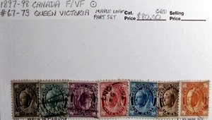 1897-98 CANADA #66-72: F/VF Used 'Queen Victoria'  - Maple Leaf short set of 7 - Picture 1 of 1