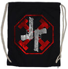 Gun Kata Drawstring Bag Equilibrium Symbol Logo John Insigina Preston Cleric