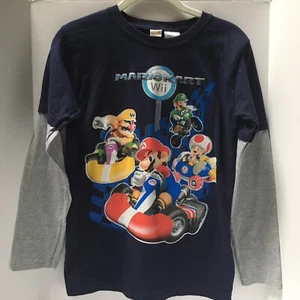 Mario Kart Nintendo Wii Videojuego Gráfico Algodón Camiseta Niños Jóvenes L XL 2008 - Imagen 1 de 3