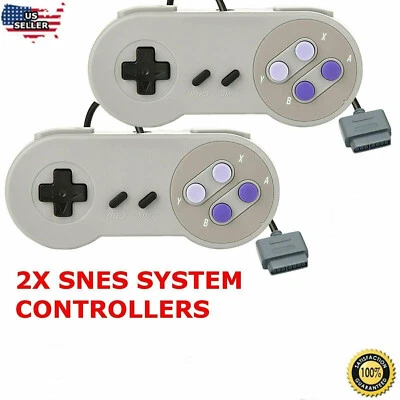 2 PARA Nuevo Sistema Super Nintendo SNES Consola Controlador de Repuesto 6FT SNS-005 Foto 1 de 2