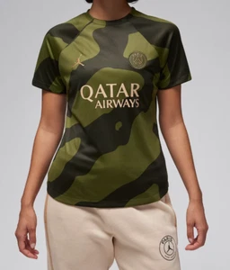 Nike Jordan PSG 2024/25 Dri-FIT Pre-Match Top Womens Size LARGE FD7138-327 Camo - Picture 1 of 8
