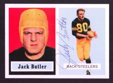 JACK BUTLER 1994 Topps Archives #15 AUTOGRAPH STEELERS Signed "1957" d.2013 HOF