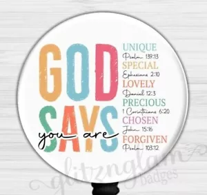 God Says Badge Holder, Faith Badge Holder, Christian Badge Holder GG6611E - Picture 1 of 9