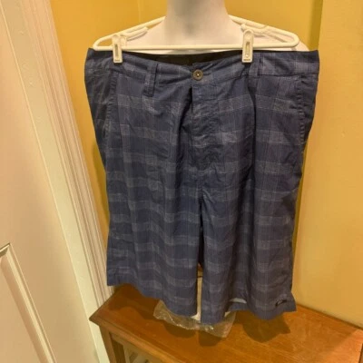 Pantalones Cortos Oakley Para Hombre 40 x 12 Azul A Cuadros Golf Nailon Ligeros Foto 1 de 4