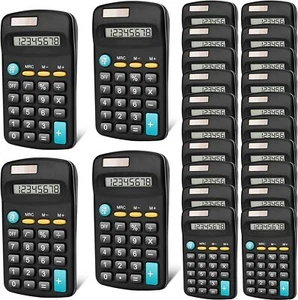 24 Pack Basic Calculators for Students Pocket Size Mini Calculators 8 Digit D... - Picture 1 of 7